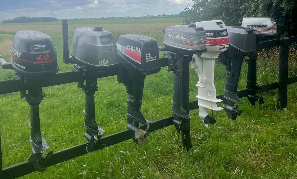 buitenboordmotoren, 2 en 4 takt, kort en langstaart, Ophalen, Gebruikt, Benzine, 5 tot 10 pk