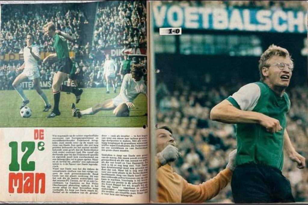 Artikel Joop van Daele (Feyenoord) uit 1970!, Ophalen of Verzenden, 1960 tot 1980, Knipsel(s)