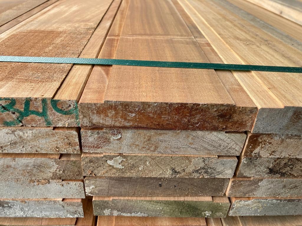 Hardhout–Timborana–planken–terrasdelen-schutting-dekdelen, Ophalen, Nieuw, Hout
