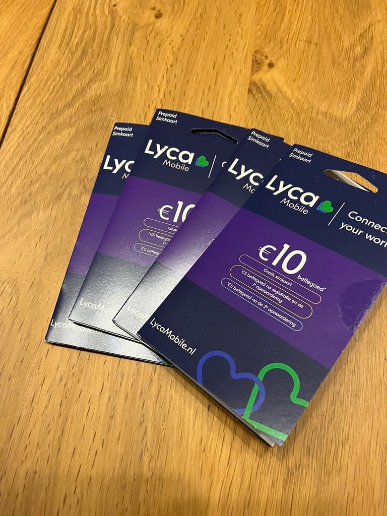 Lyca simkaarten, Ophalen, Zo goed als nieuw, Overige providers