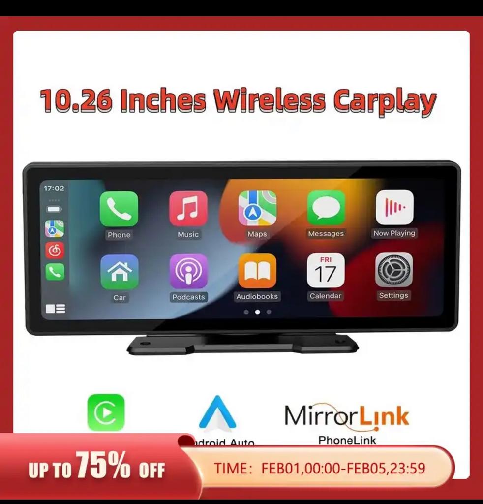 Navigatie 10.25 inch CarPlay Android met camera BT USB AUX., Ophalen of Verzenden, Nieuw