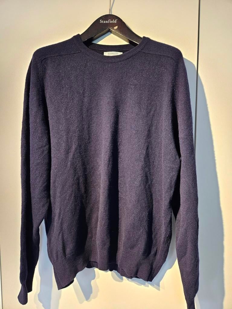 Heerlijke lamswollen trui in een navy blue kleur, maat 58, Maat 56/58 (XL), Zo goed als nieuw, Stylemaster, Verzenden