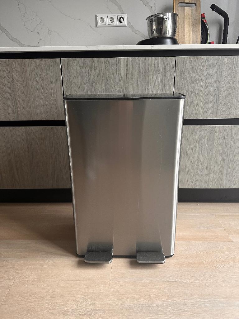 trash bin Silver, Ophalen, Kunststof, Gebruikt, 40 liter of meer