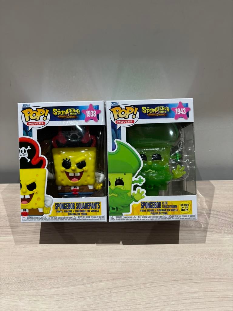 Funko Pop! SpongeBob Movie 1938 & 1943 glow in the dark, Funko Europe, Ophalen of Verzenden, Zo goed als nieuw, 4th floor, 1 Queen Caroline St, London W6 9YN, Verenigd Koninkrijk
