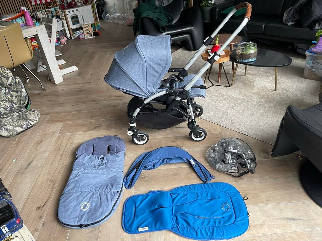 Bugaboo Bee5 kinderwagen met accessoires, Gebruikt, Bugaboo, Verstelbare duwstang, Ophalen
