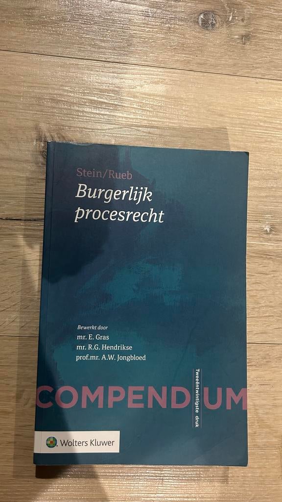 Burgerlijk procesrecht - Stein/Rueb, Boeken, Studieboeken en Cursussen, Ophalen of Verzenden, Alpha, Zo goed als nieuw, HBO