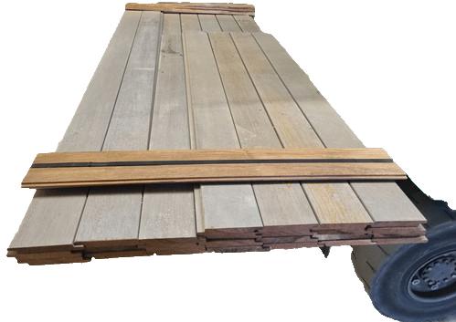 6.48 m2 halfhoutse velling delen - hardhout - nr: HP683, Tuin en Terras, Palen, Balken en Planken, Ophalen, Planken, Nieuw, Hardhout