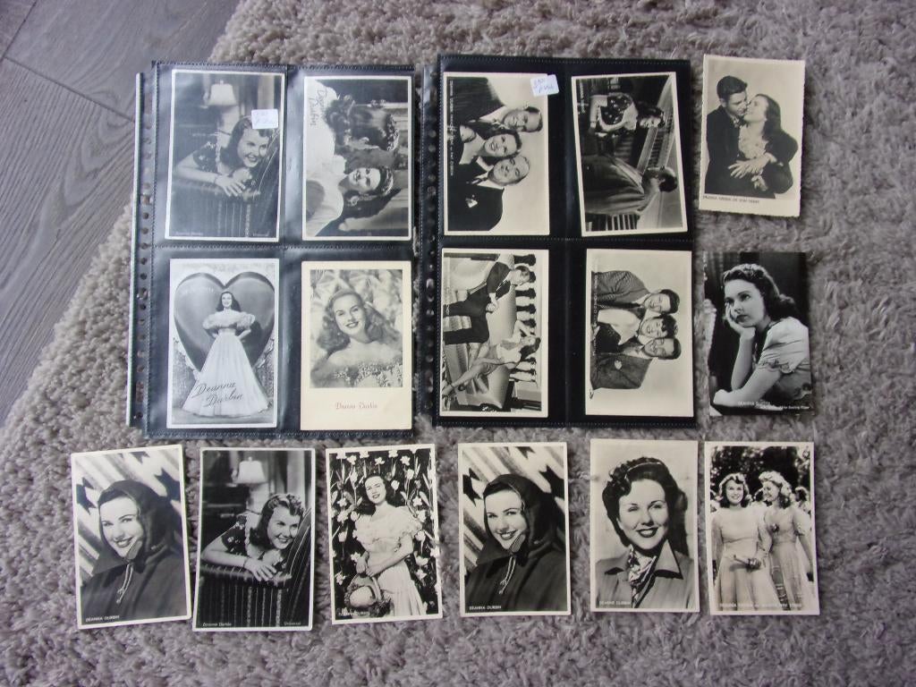 DEANNA DURBIN FOTOKAARTEN 16X PRIJS PER STUK 3,50, Verzamelen, Ophalen, Foto of Kaart