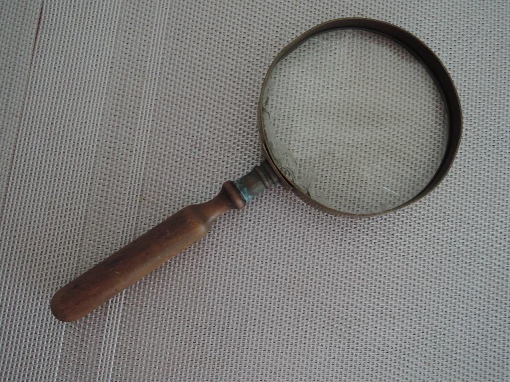 Ouderwets vergrootglas met schade, Ophalen of Verzenden