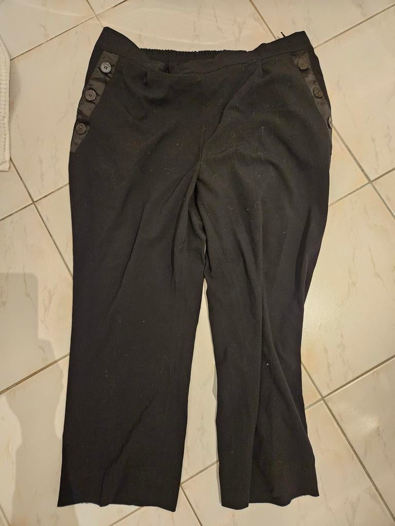 Mooie nieuwe zwarte broek maat 48 met elastische band, Ophalen of Verzenden, Nieuw, Maat 46/48 (XL) of groter, Zwart