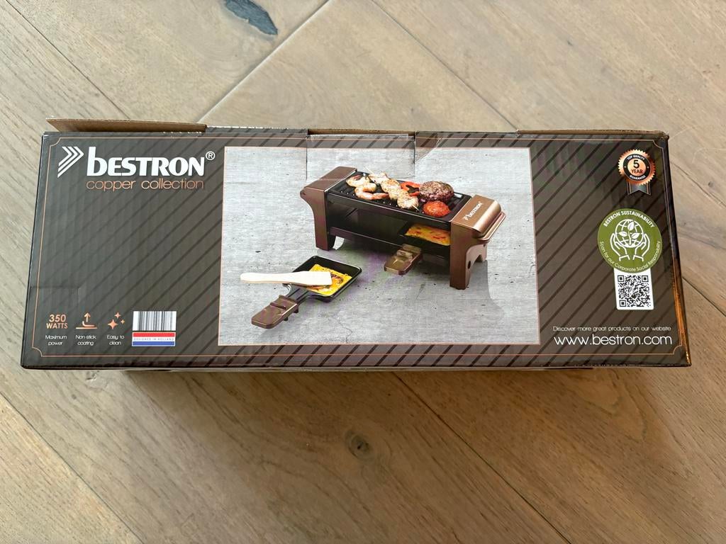 Bestron Gourmetstel Grill 2 Personen - Nieuw, Witgoed en Apparatuur, Gourmetstellen, Ophalen of Verzenden, Nieuw, Minder dan 4 personen