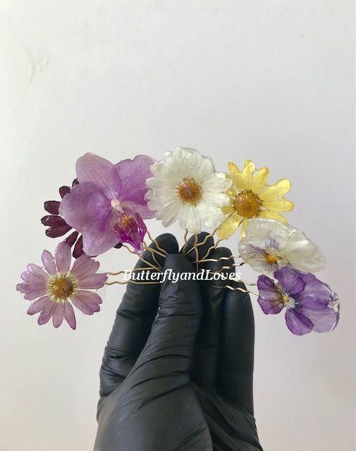 Uniek Haarspeld bruid echte bloem bruidskapsel Boho Festival, Ophalen, Nieuw, Haarspeld