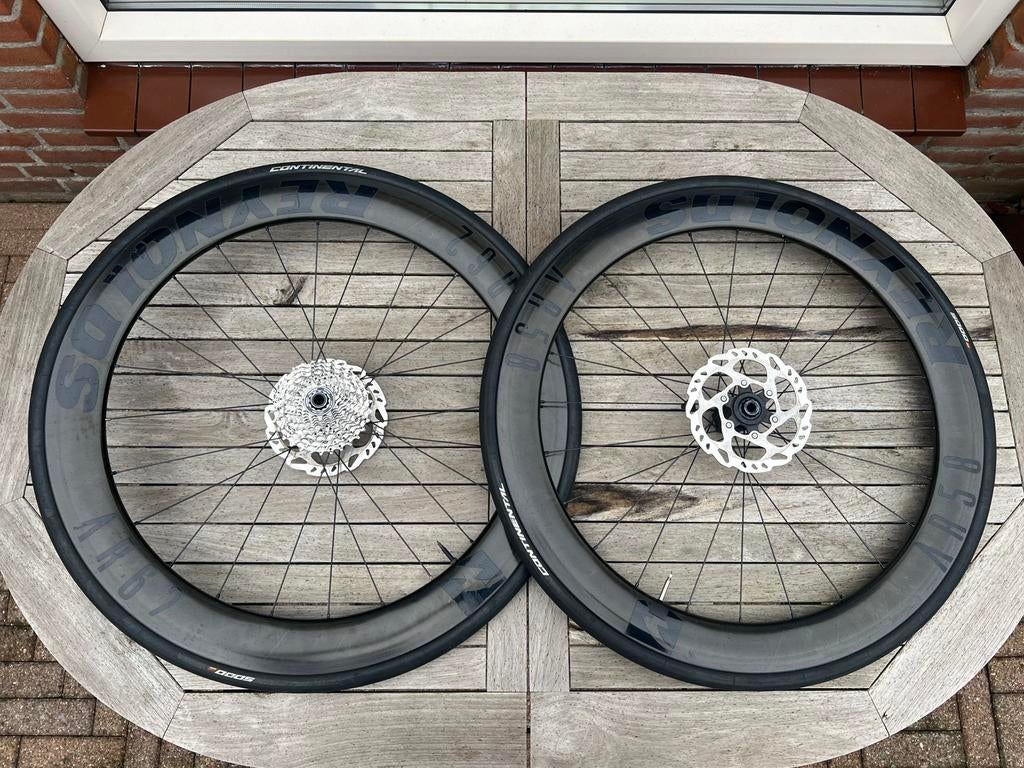 Reynolds carbon disc wielset AR62/AR58 + GP5000 11/12 speed, Ophalen, Zo goed als nieuw, Wiel