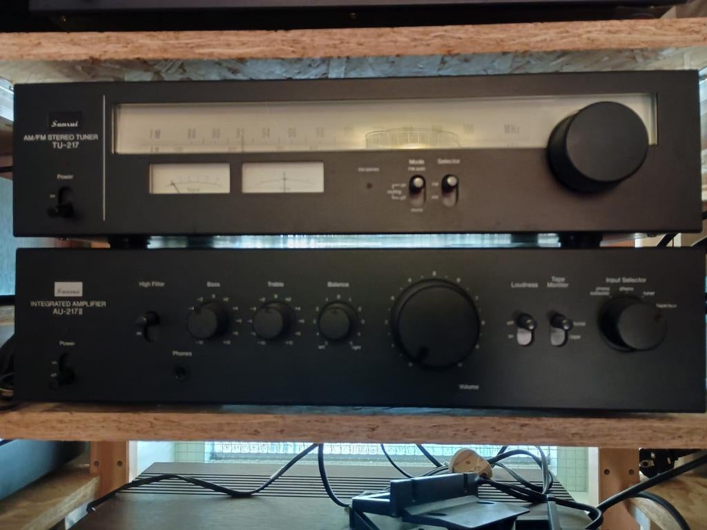 Aangeboden Sansui setje, AU-217, TU-217, Gebruikt, Ophalen, Overige merken, Minder dan 60 watt