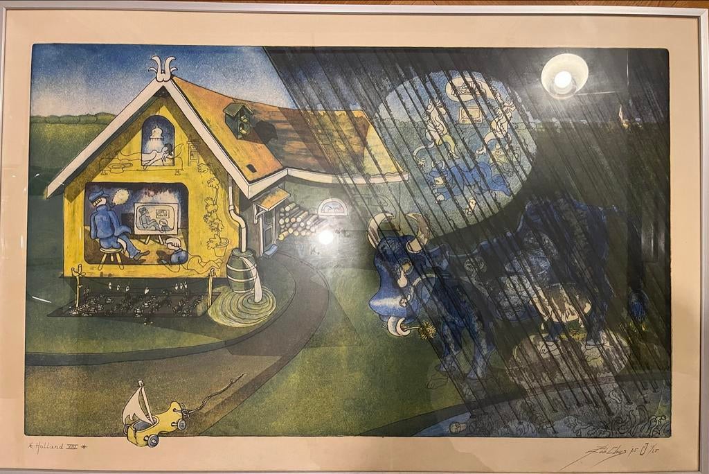 Rob Clous '75 - Originele Litho, Antiek en Kunst, Ophalen of Verzenden