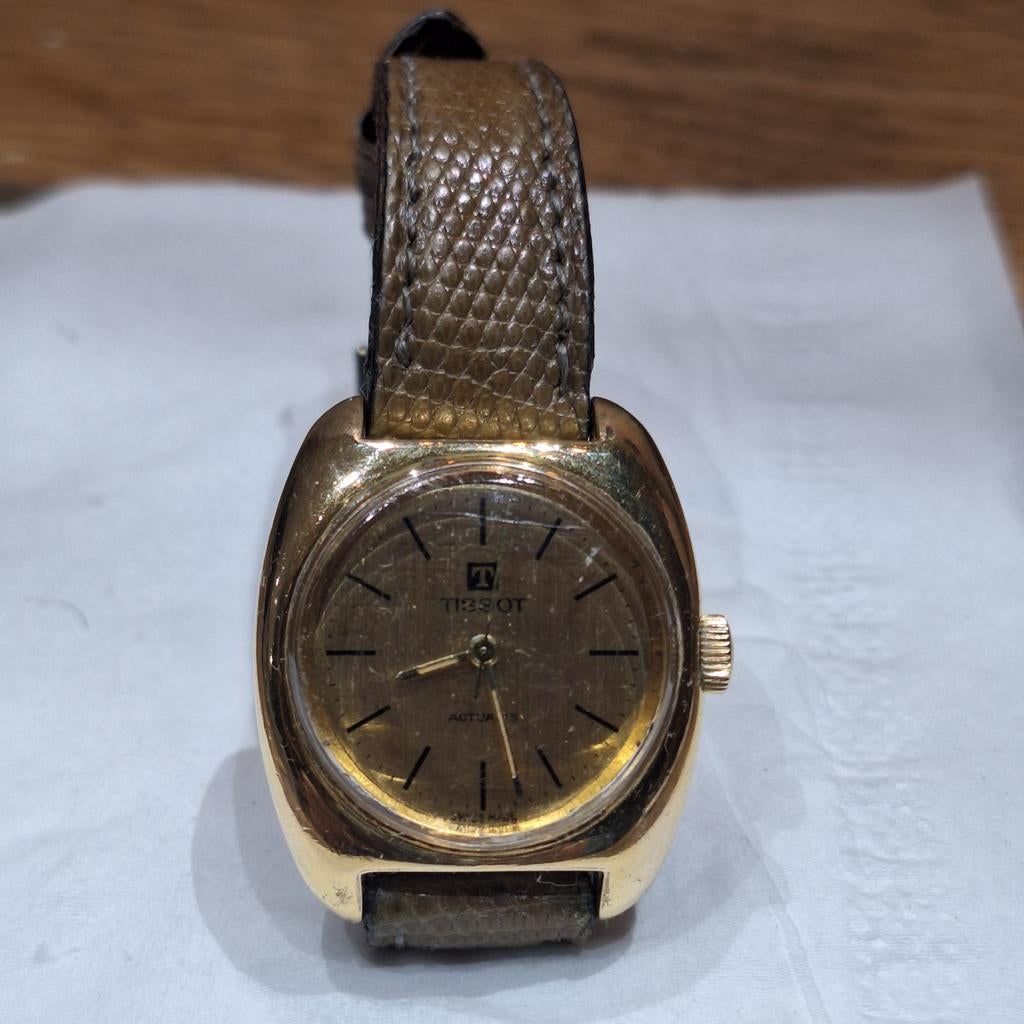 Tissot Actualis Dameshorloge Verguld - 1972, Tissot, Polshorloge, Verguld, Goud