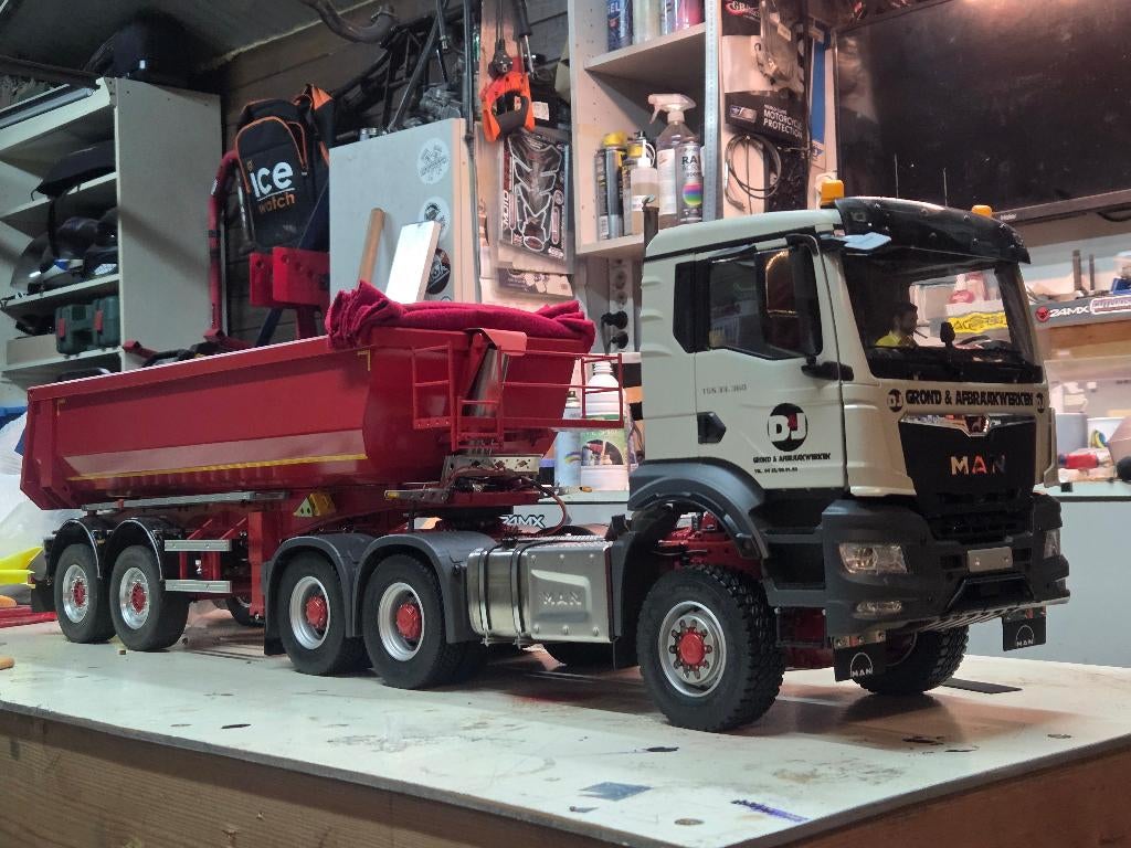 1/14 rc scaleclub 6x6 MAN met kipper RTR, Hobby en Vrije tijd, Modelbouw | Radiografisch | Auto's, Auto offroad, Schaal 1:14, Nieuw