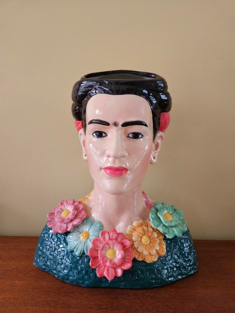 Kare Design Frida Kahlo Vaas - Uniek en Kleurrijk, Ophalen of Verzenden, Gebruikt, Overige kleuren