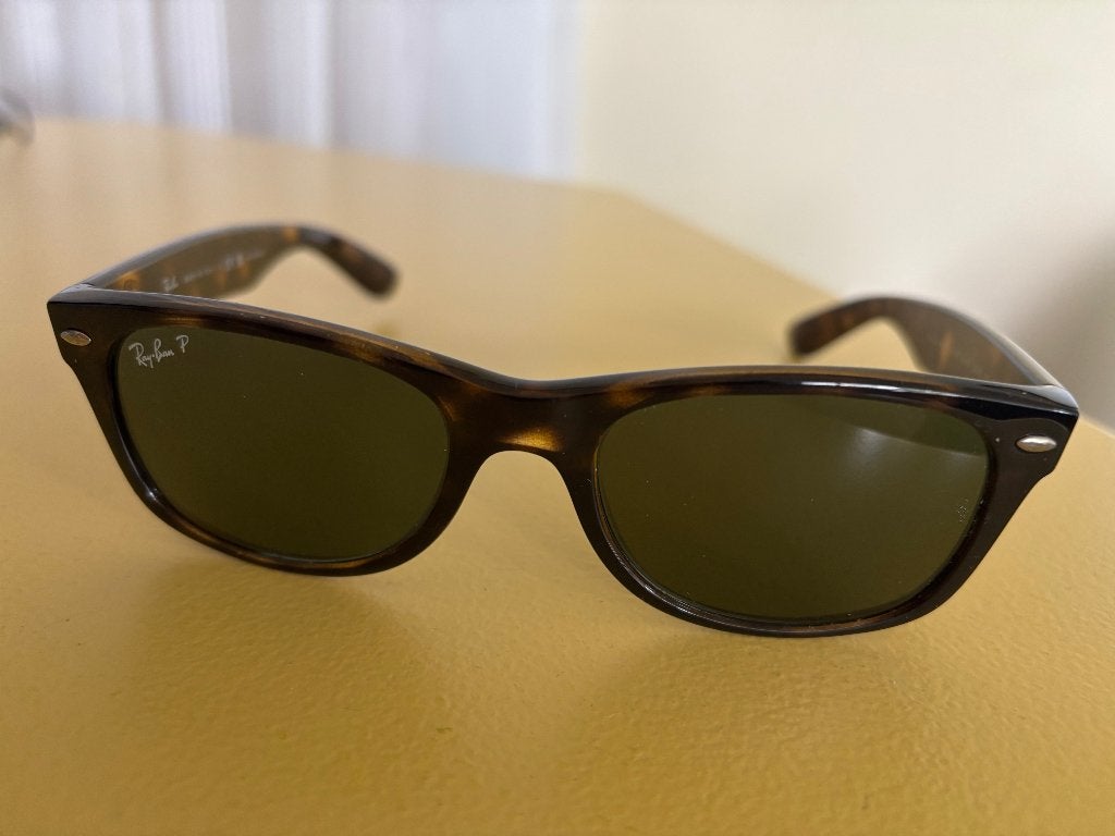 Ray Ban gepoliariseerde zonnebril model RB2132, Ophalen, Zonnebril, Bruin, Zo goed als nieuw