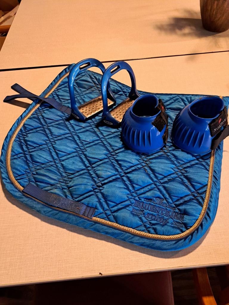 Uniek eventing/spring setje in ocean blauw, Ophalen of Verzenden