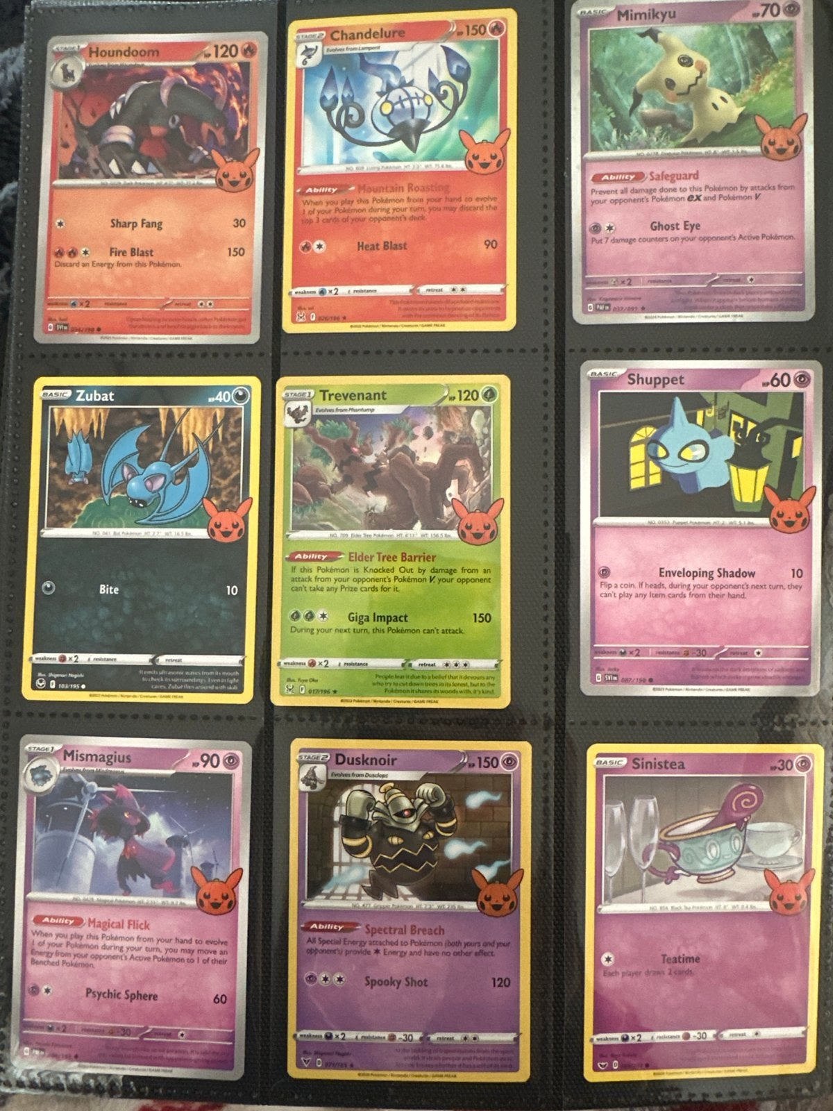 Pokémon Halloween Trick or Trade kaarten (9 stuks), Ophalen of Verzenden, Zo goed als nieuw, Meerdere kaarten