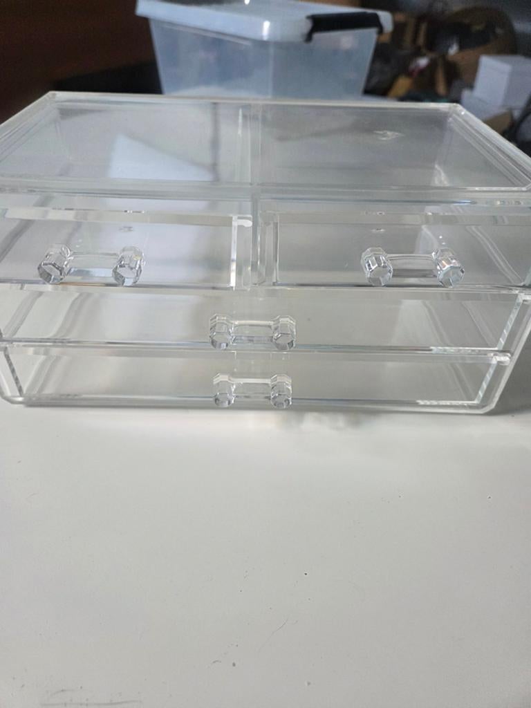 Transparante Acryl Make-up Organizer met Lades, Ophalen of Verzenden, Zo goed als nieuw, Overige kleuren, Hardcase