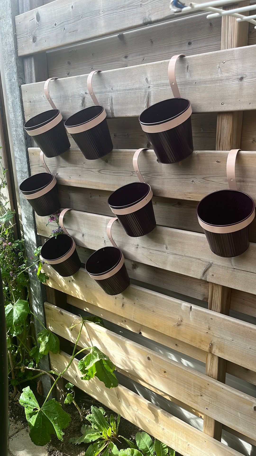 Bloempot binnen/ buiten schutting, Ophalen, Minder dan 30 cm, Rond, Zo goed als nieuw