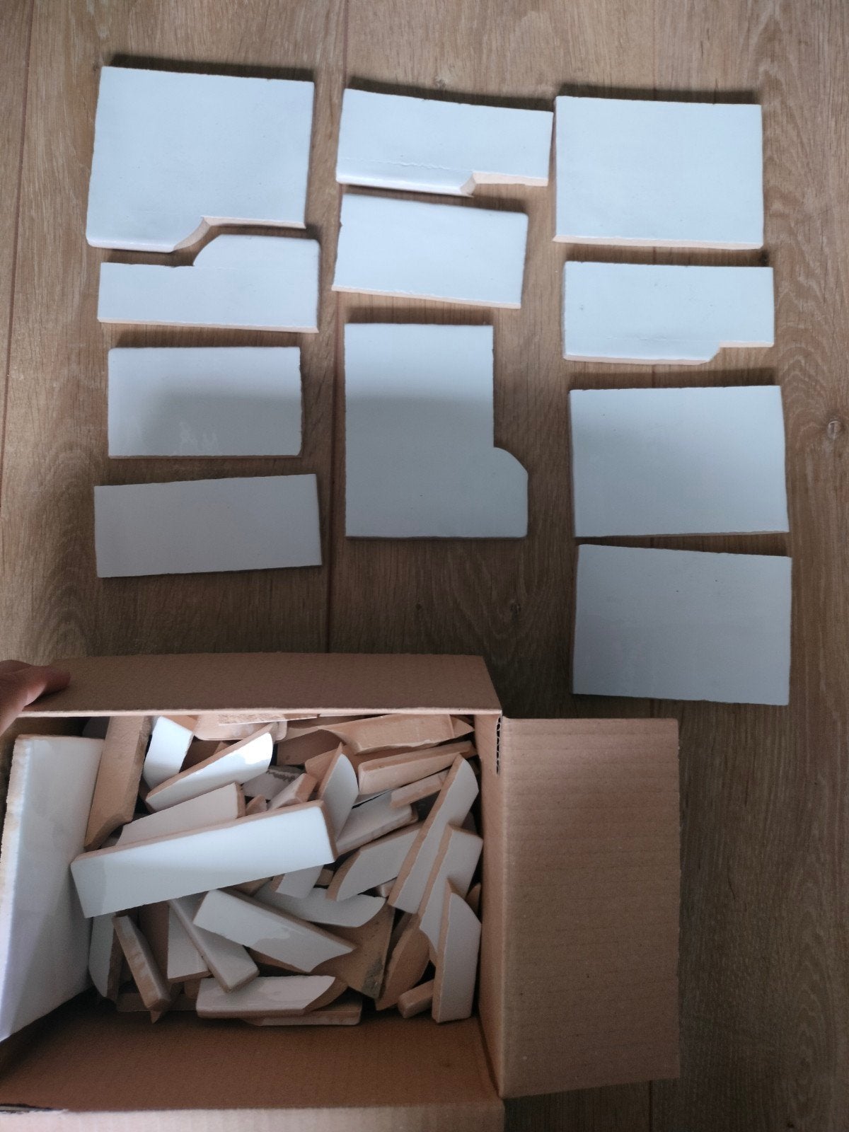Mozaïek tegels restjes, witjes handvorm, Ophalen, Nieuw