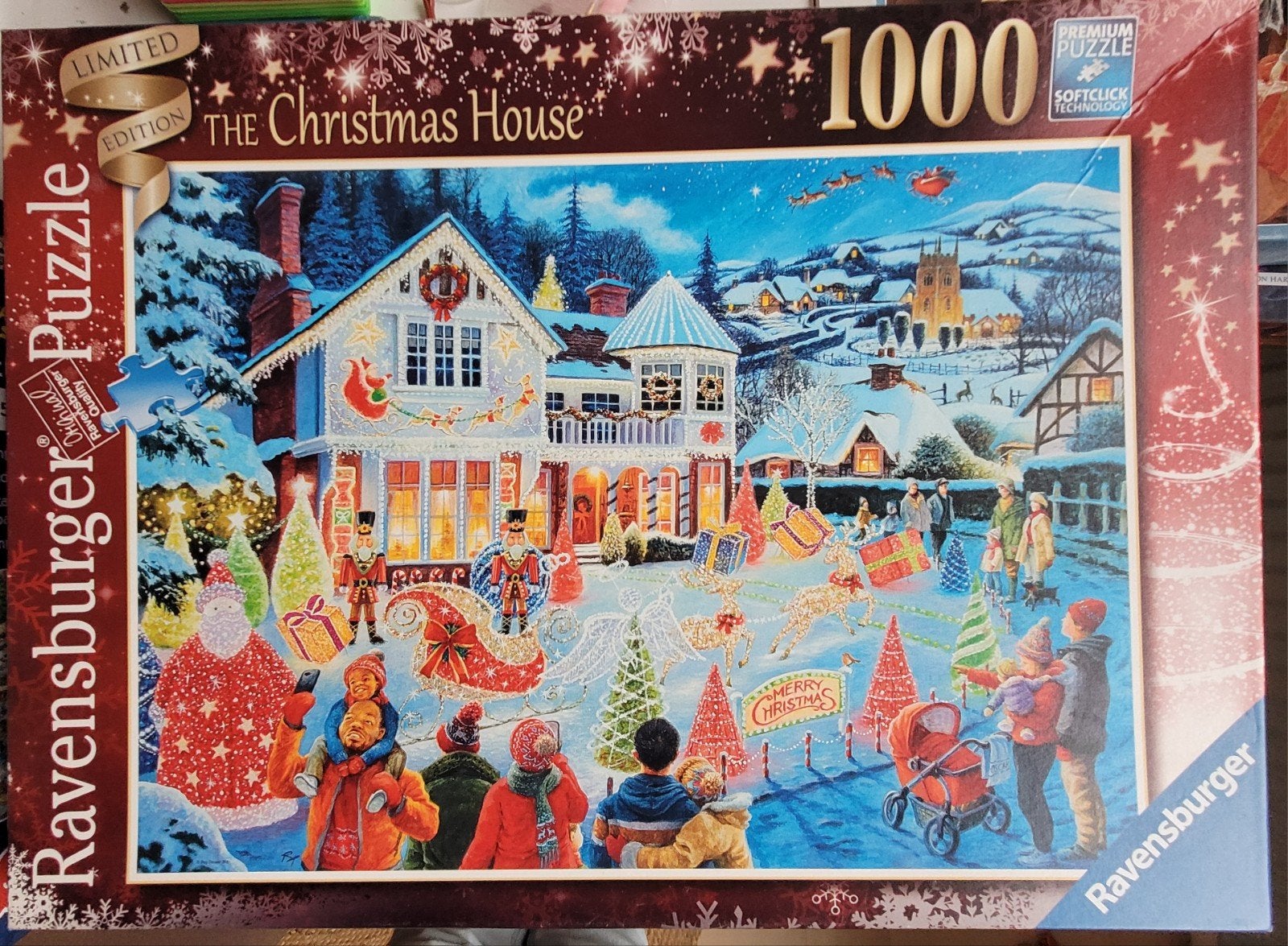 kerstpuzzel 1000 stukjes, Ophalen of Verzenden, 500 t/m 1500 stukjes, Zo goed als nieuw, Legpuzzel
