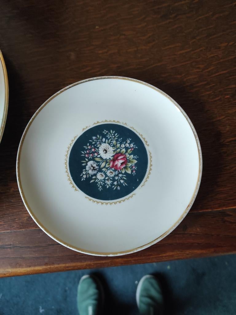 11 Westerling Rösler Bavaria schotels met bloemmotief, Ophalen of Verzenden