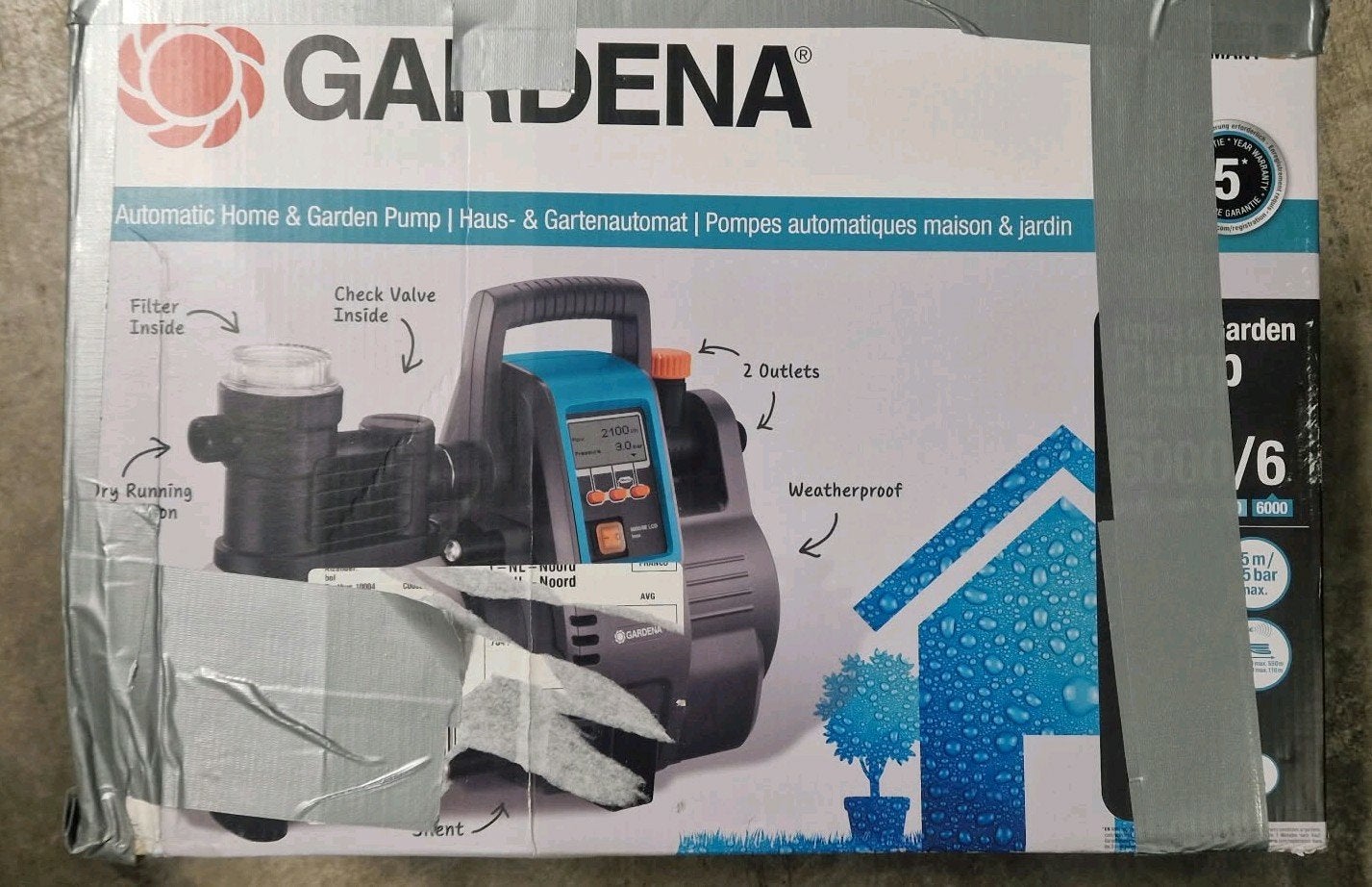 Gardena Home & Garden Pomp Automatic Inox 6000/6, Ophalen of Verzenden, Nieuw, Elektrisch