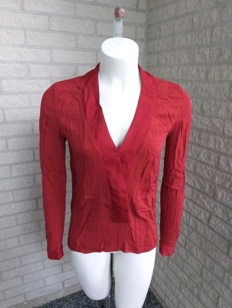 Nieuwe rode blouse van Zara - Maat XS, Zara, Nieuw, Ophalen of Verzenden, Maat 34 (XS) of kleiner