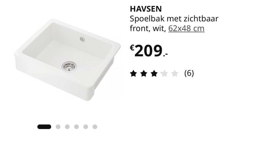 IKEA Havsen spoelbak, Ophalen, Overige typen, IKEA, Nieuw