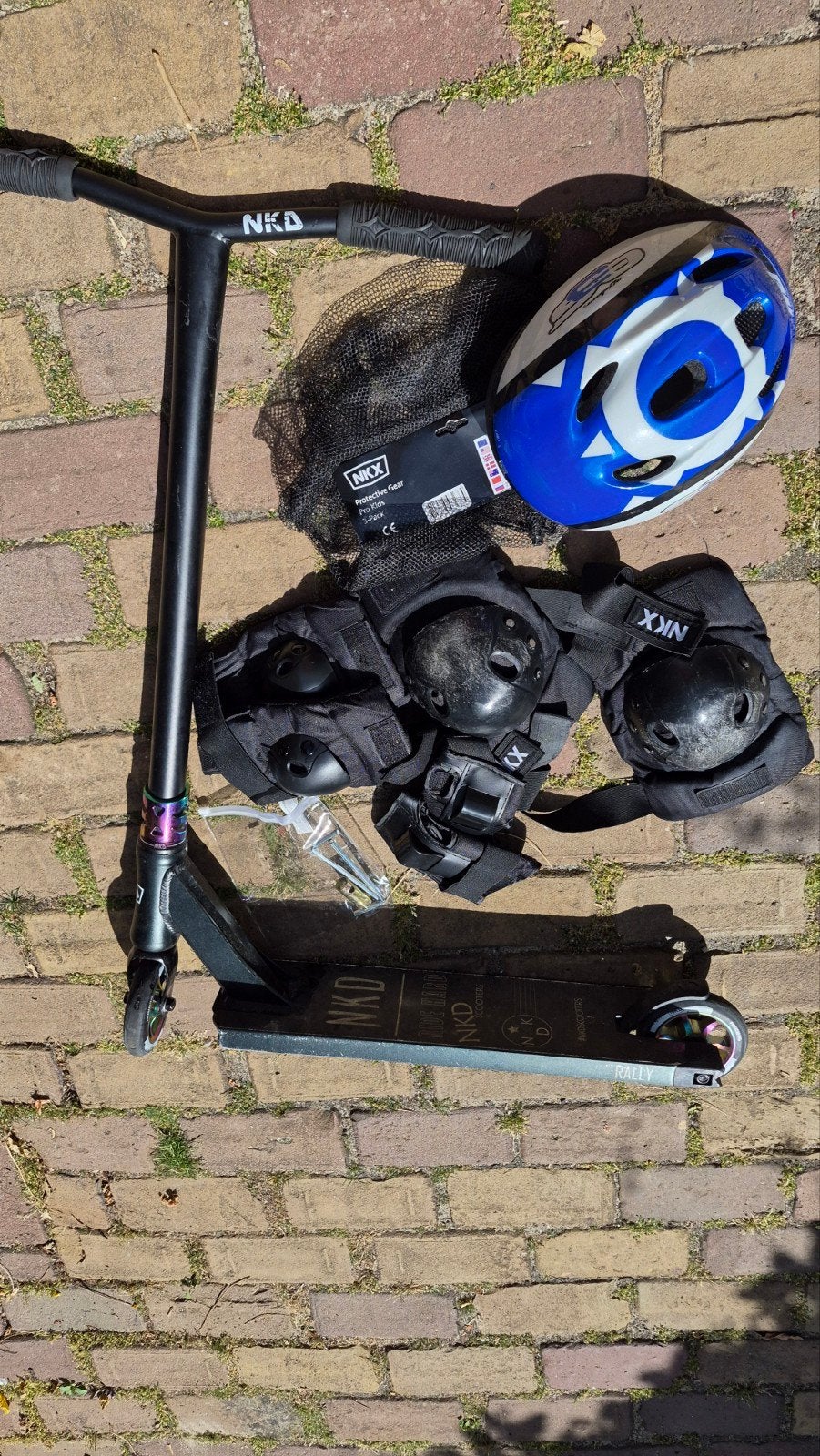 NKD Rally Stuntstep compleet met helm en beschermers, Ophalen, Gebruikt, Overige typen, NKD