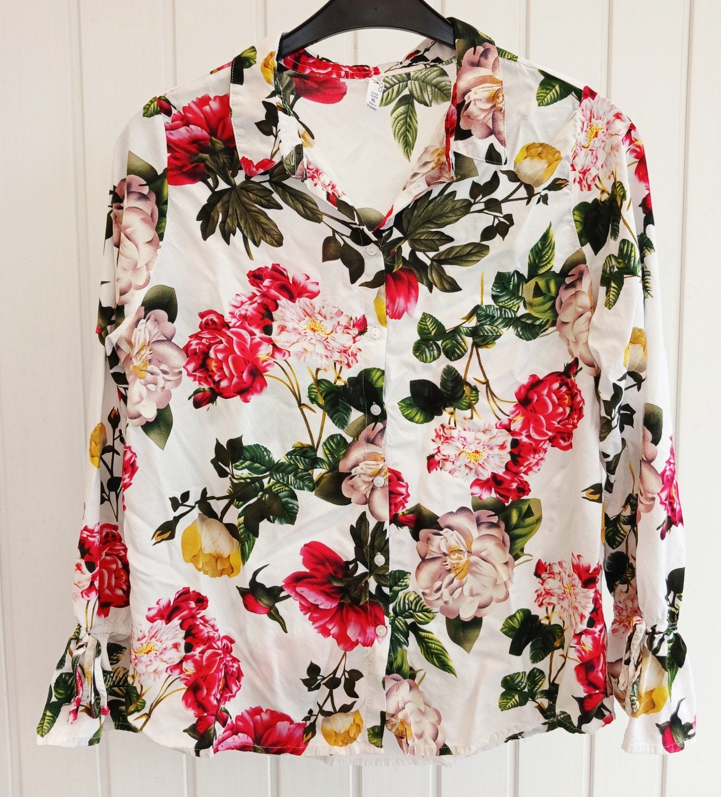 Bloemenprint Blouse - Viva Couture, Kleding | Dames, Viva Couture, Ophalen of Verzenden, Zo goed als nieuw, Meerkleurig