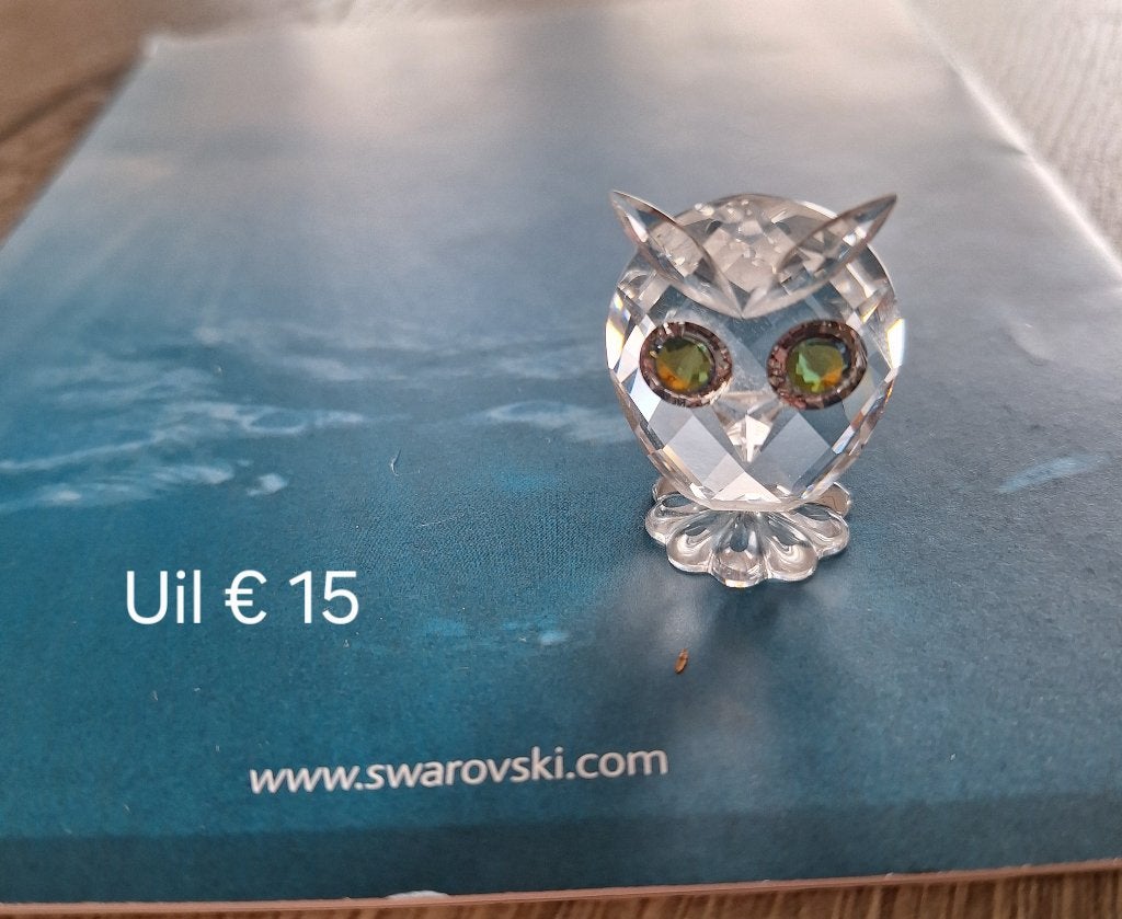 Swarovski Kristallen Dieren: Uil, Waterjuffer, Verzamelen, Ophalen of Verzenden, Zo goed als nieuw, Figuurtje