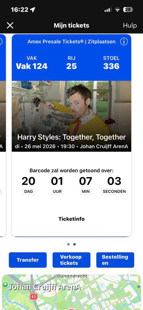 Harry Styles tickest NAAST ELKAAR, +gangpad plekken, Twee personen