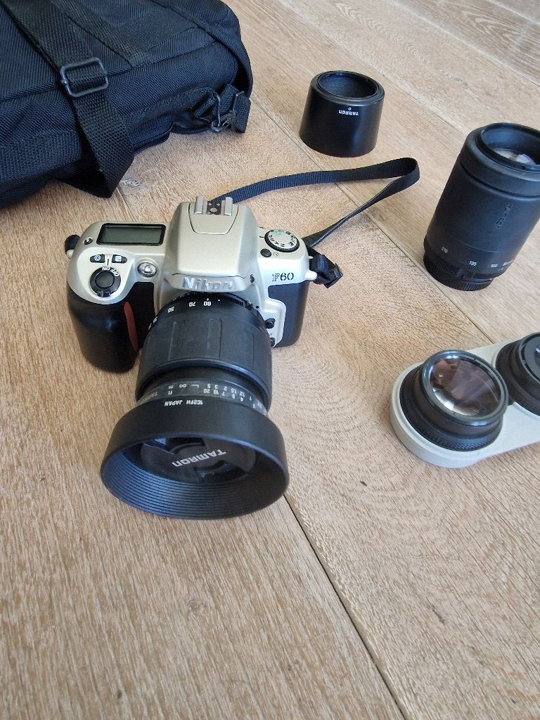 Nicon F60 fotocamera en lensen, Ophalen, Gebruikt, Spiegelreflex, Nikon