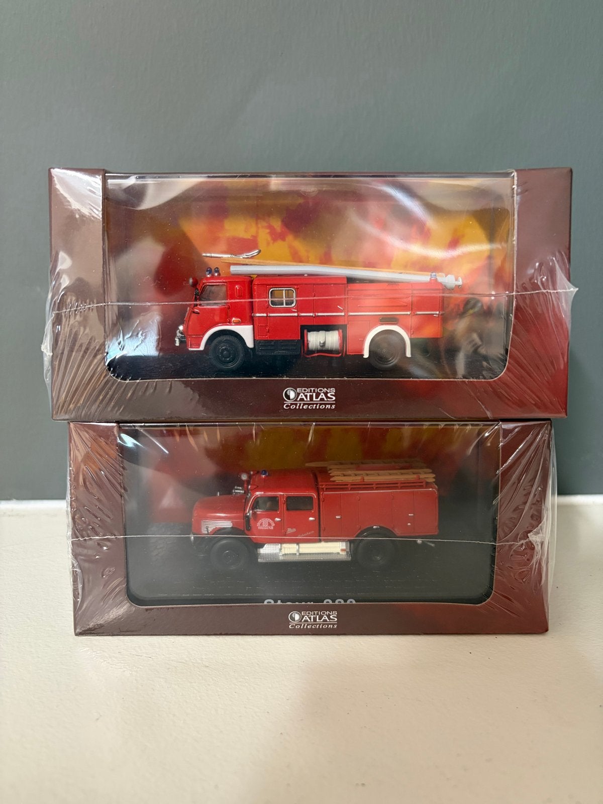 Atlas Editions Brandweerwagens: STEYR 380 & JELCZ003 STAR 25, Ophalen of Verzenden, Nieuw, Bus of Vrachtwagen, Overige merken