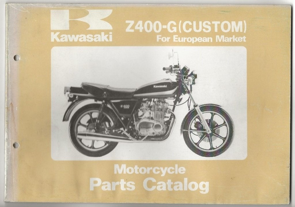 Kawasaki Z400 G (Custom) Parts List (728p), Motoren, Verzenden, Kawasaki
