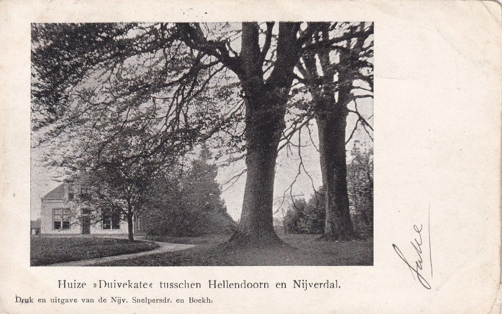 Hellendoorn, Nijverdal, Duivekate., Verzenden, Voor 1920, Gelopen, Overijssel