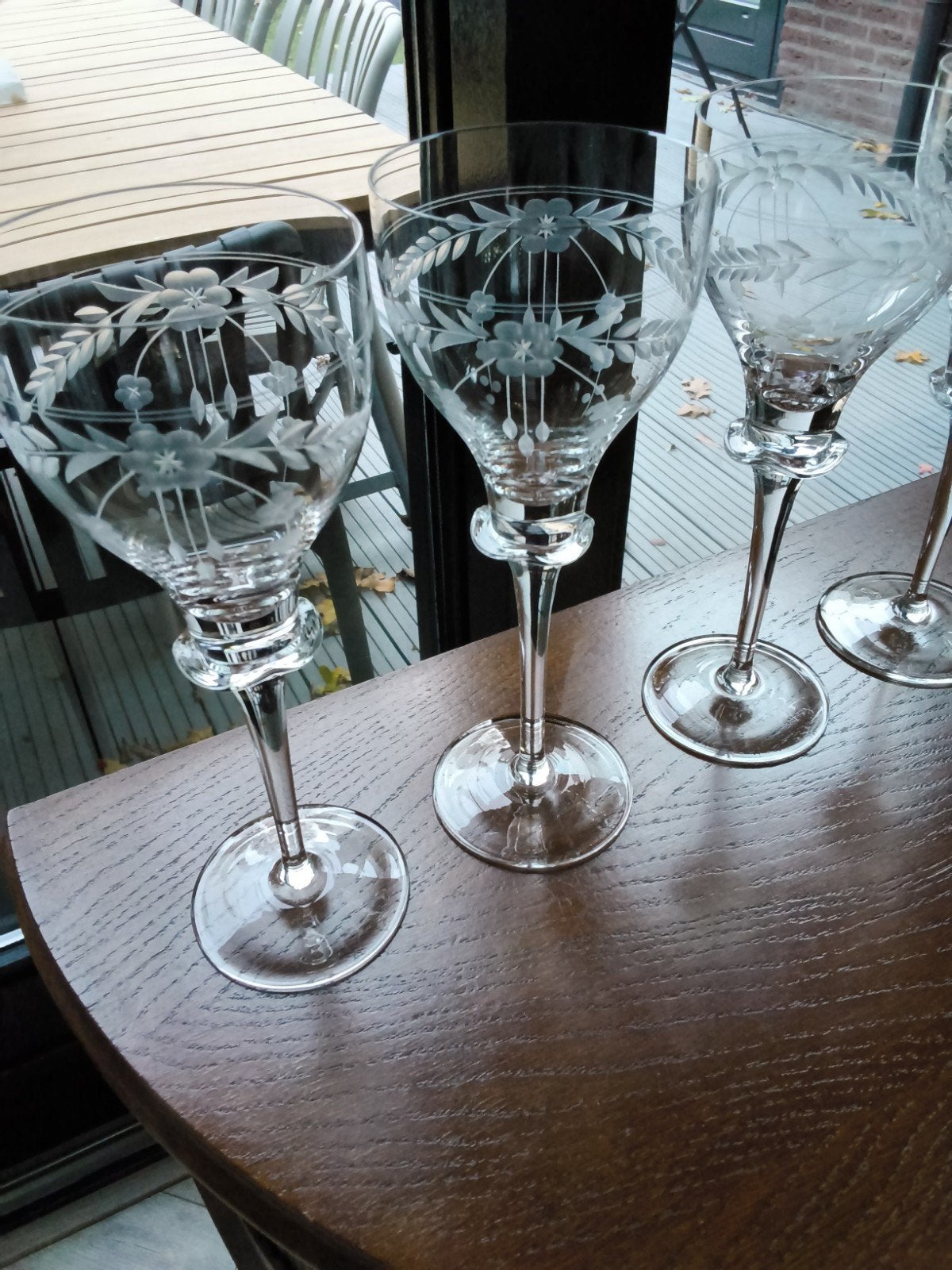 6 kristallen rode wijn glazen., Ophalen of Verzenden