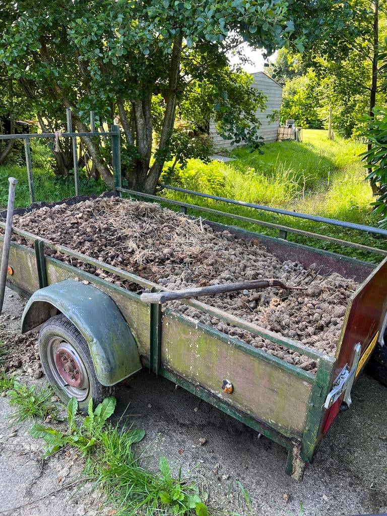 Gratis biologische paardenmest, Ophalen
