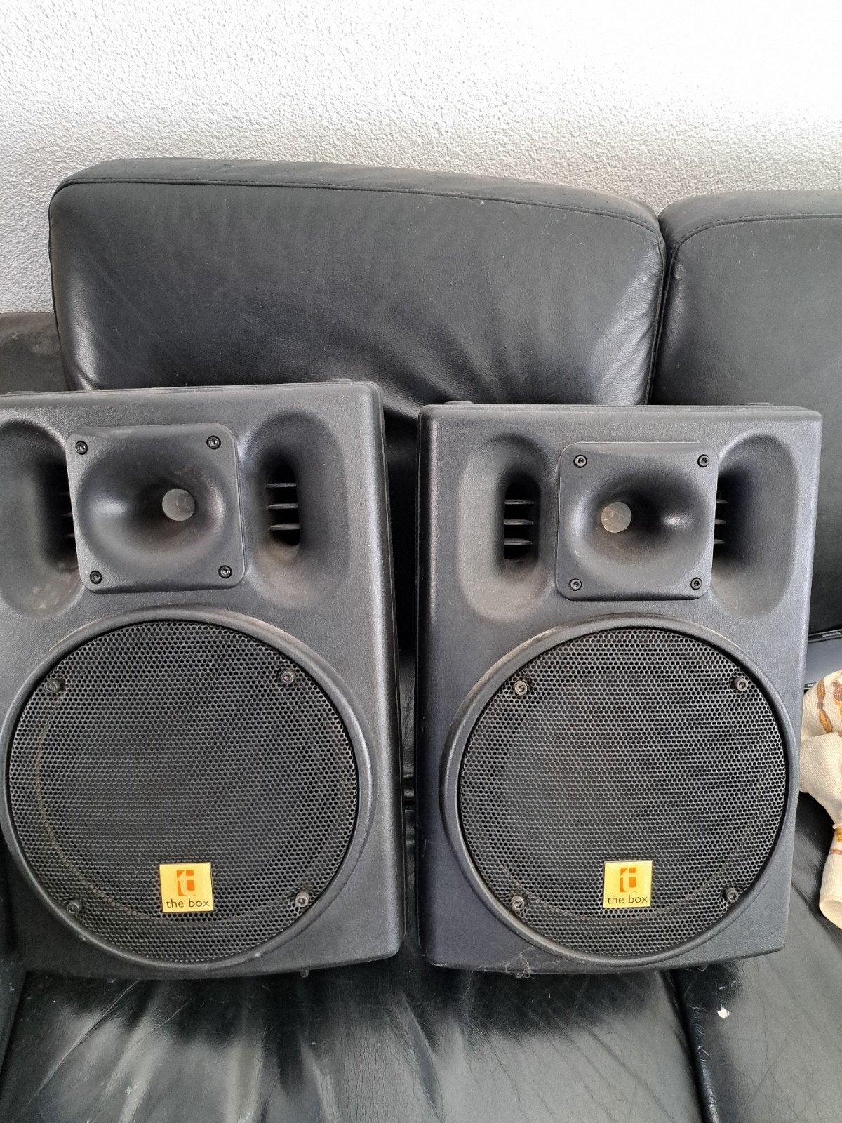 The Box PA110 passieve PA-luidsprekers (set van 2), Gebruikt, Party speaker, Ophalen, 150 watt of meer