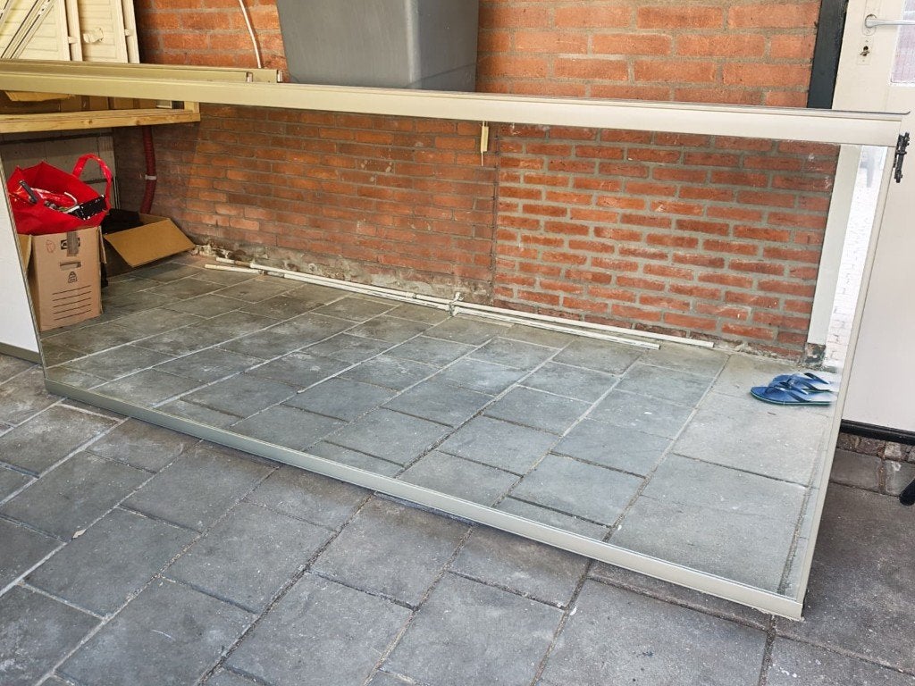 Free large mirror wardrobe doors – collection only, Ophalen, Gebruikt, 100 tot 150 cm, Eikenhout