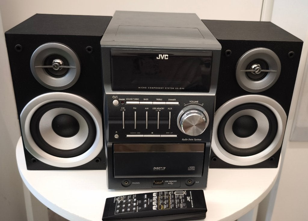 JVC UX-G46 stereo system super bass, JVC, Tuner of Radio, Ophalen of Verzenden, Zo goed als nieuw