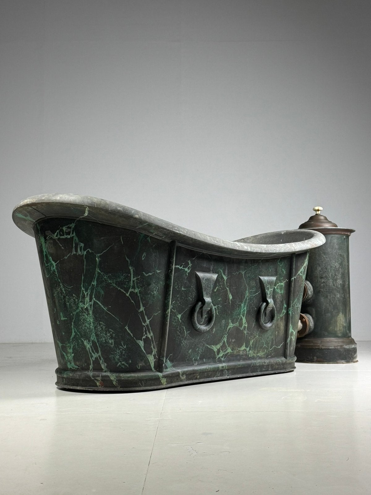 Faux Marbre Badkuip ca. 1900 antiek, Antiek en Kunst, Ophalen