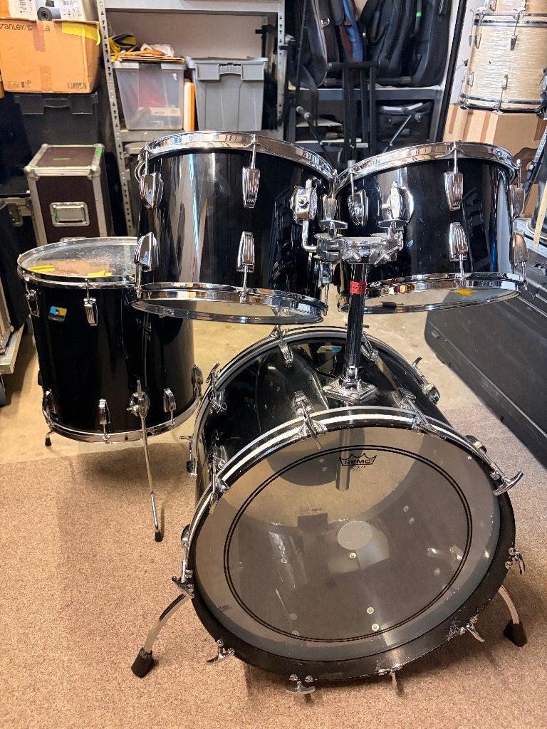 Ludwig 70's Vistalite Solid Black Drumstel, Muziek en Instrumenten, Drumstellen en Slagwerk, Ophalen, Gebruikt, Ludwig