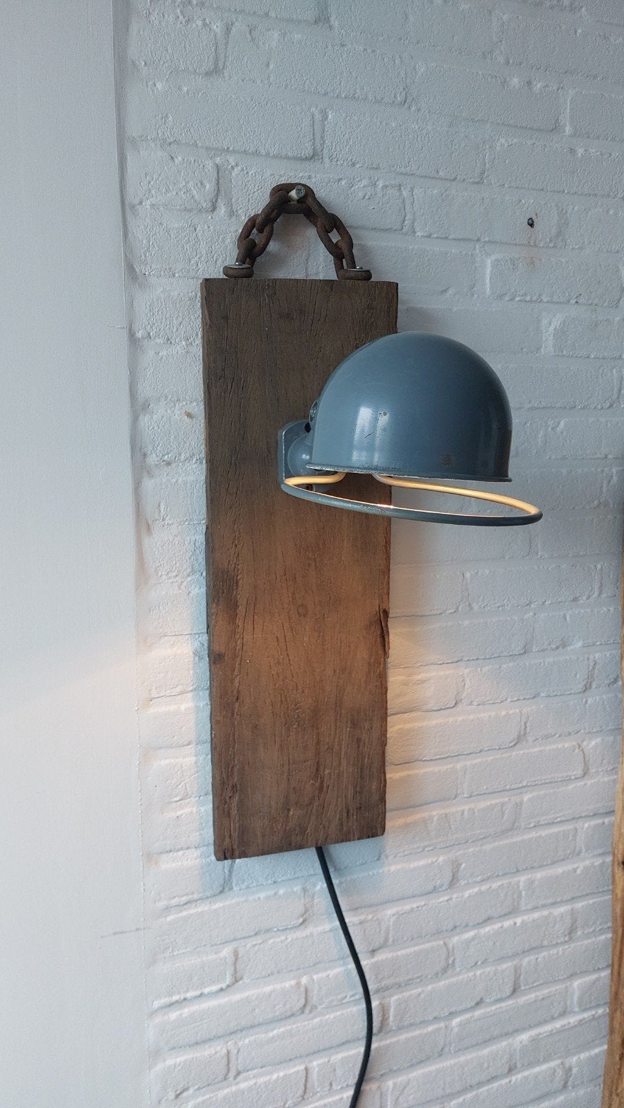 Jielde industriële lamp op scheepsvloerdeel, Ophalen of Verzenden