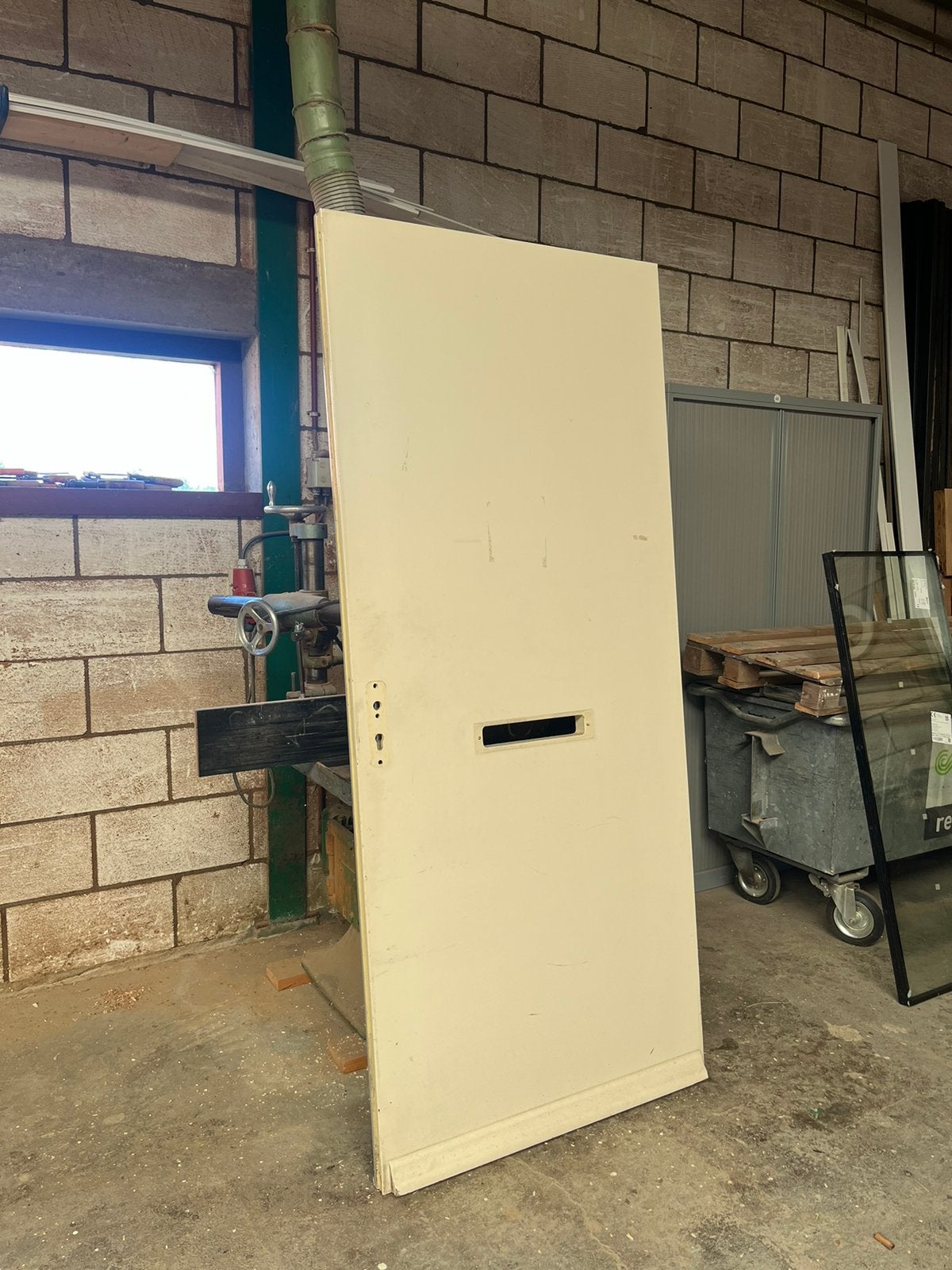 Buitendeur hout massief, Ophalen, Gebruikt, 80 tot 100 cm, Buitendeur
